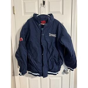 Vintage Reebok Tennessee Titans Puffer Jacket Large NFL Sideline Big Logo